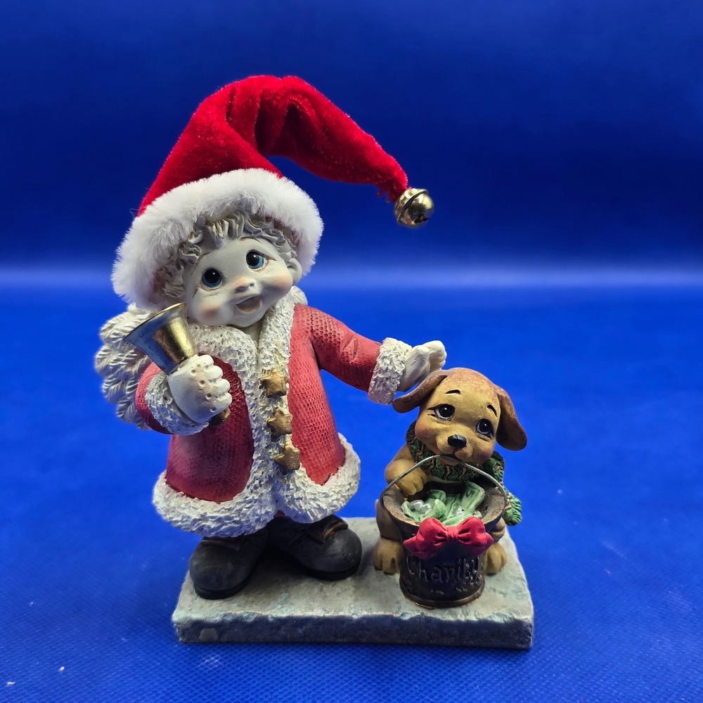 Dreamsicles Ringing in a Season of Love Santa Angel Dog Figurine 20387 Kristin